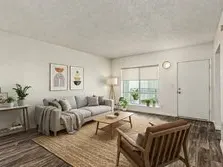 Staged living room in a Forté Apartments unit, Phoenix AZ