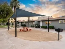 Walkway through the courtyard at Oasis 33, Phoenix AZ
