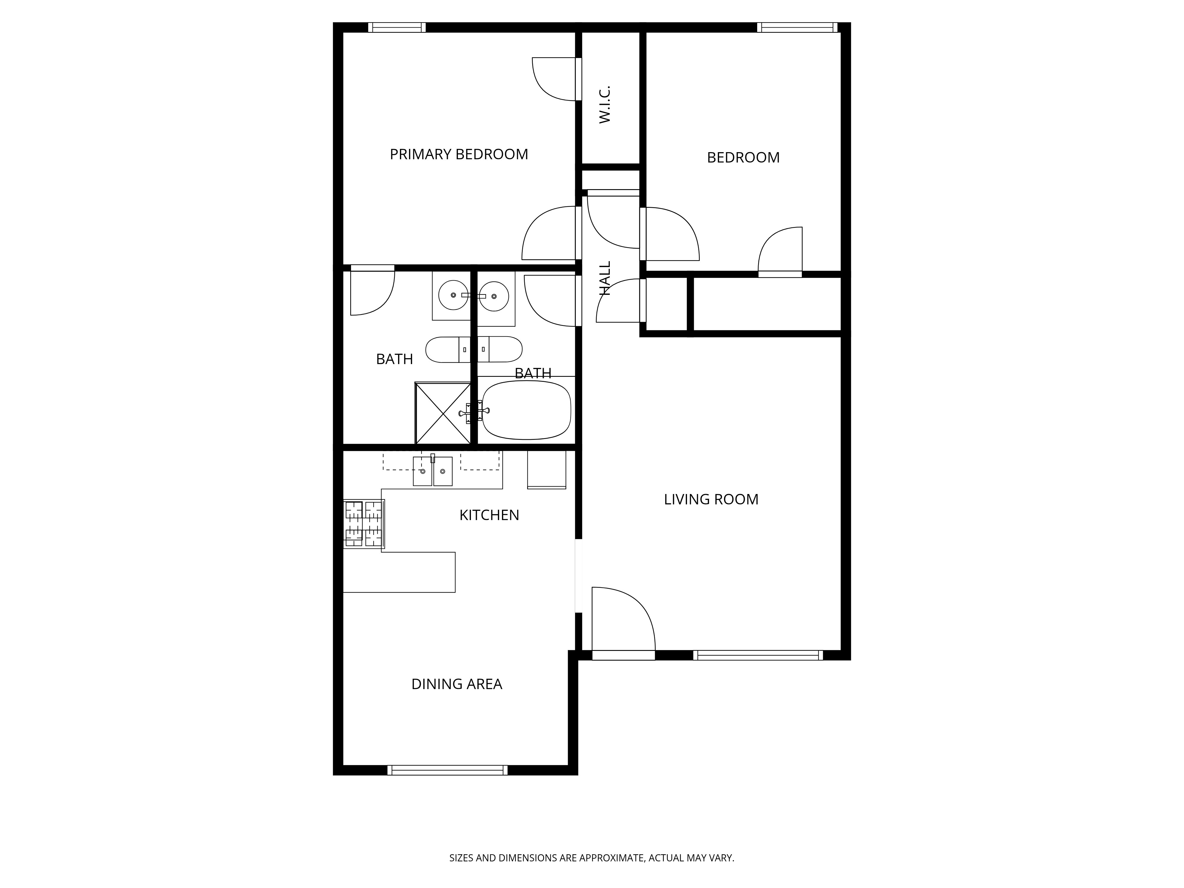 2 Bedroom floor plan